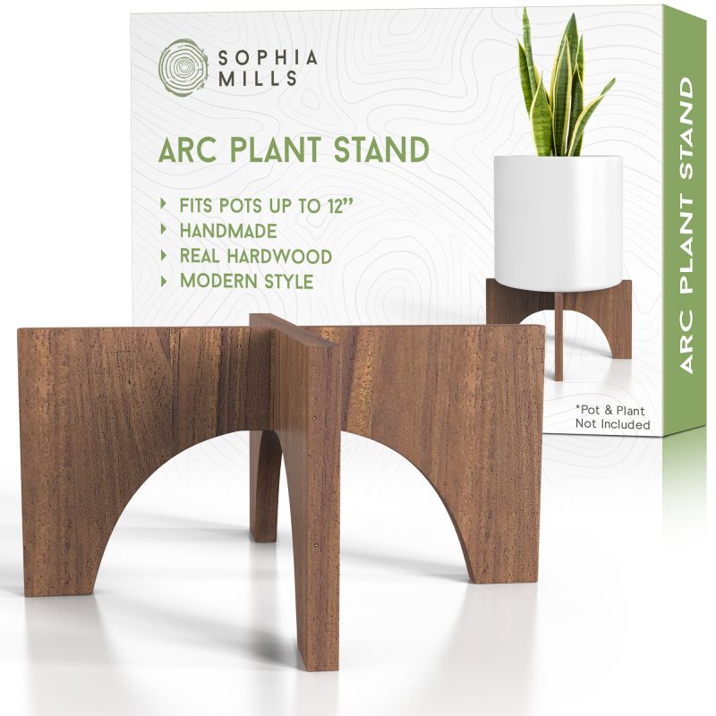 Mid Century Modern Arc Plant Stand - Sophia Mills